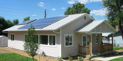 house with solar panels